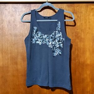 APT.9 grey tank with applique